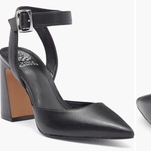 Vince Camuto Black Ankle Strap Heels